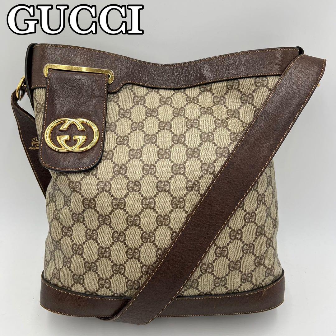 激レア GUCCI ショルダーバッグ GGスプリーム インターロッキングG金具-