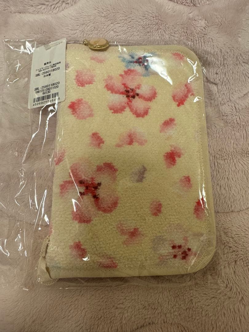 フェイラー 診察券 母子手帳 カードケース 桜柄 オフホワイト ピンク