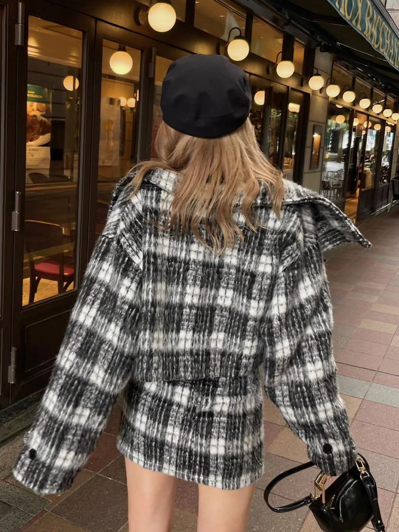 DIANTE BIG COLOR SHAGGY JACKET D/MIX レディース