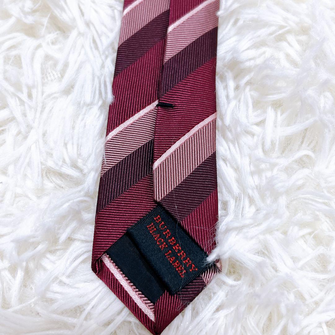 BURBERRY BLACK LABEL ネクタイ ストライプ ロゴ 総柄 - メルカリ