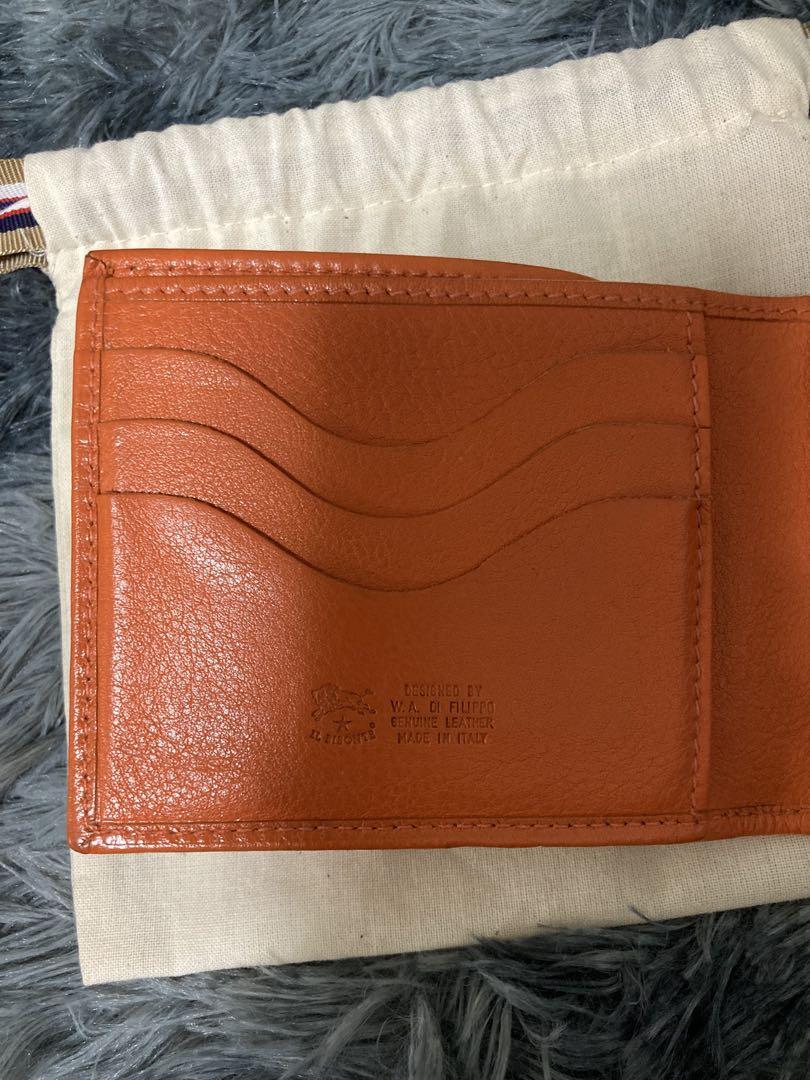 イルビゾンテオレンジ 二つ折り財布 巾着袋付き