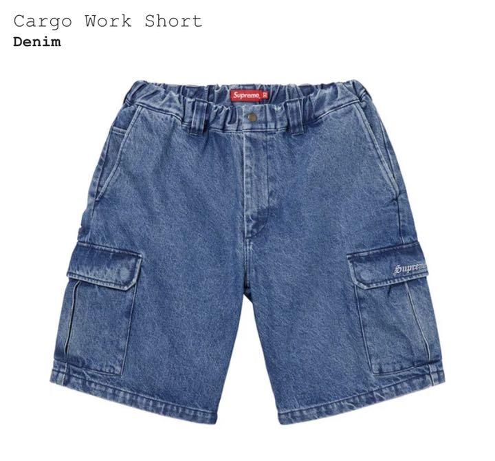 Supreme Denim Cargo Work Short ショーツ 34!