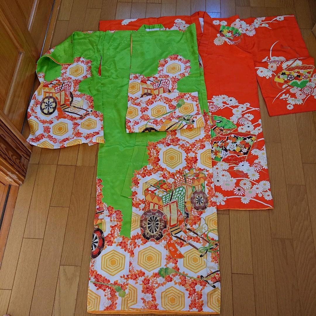 1494円 舗 子供 着物 二点 帯セット 七五三
