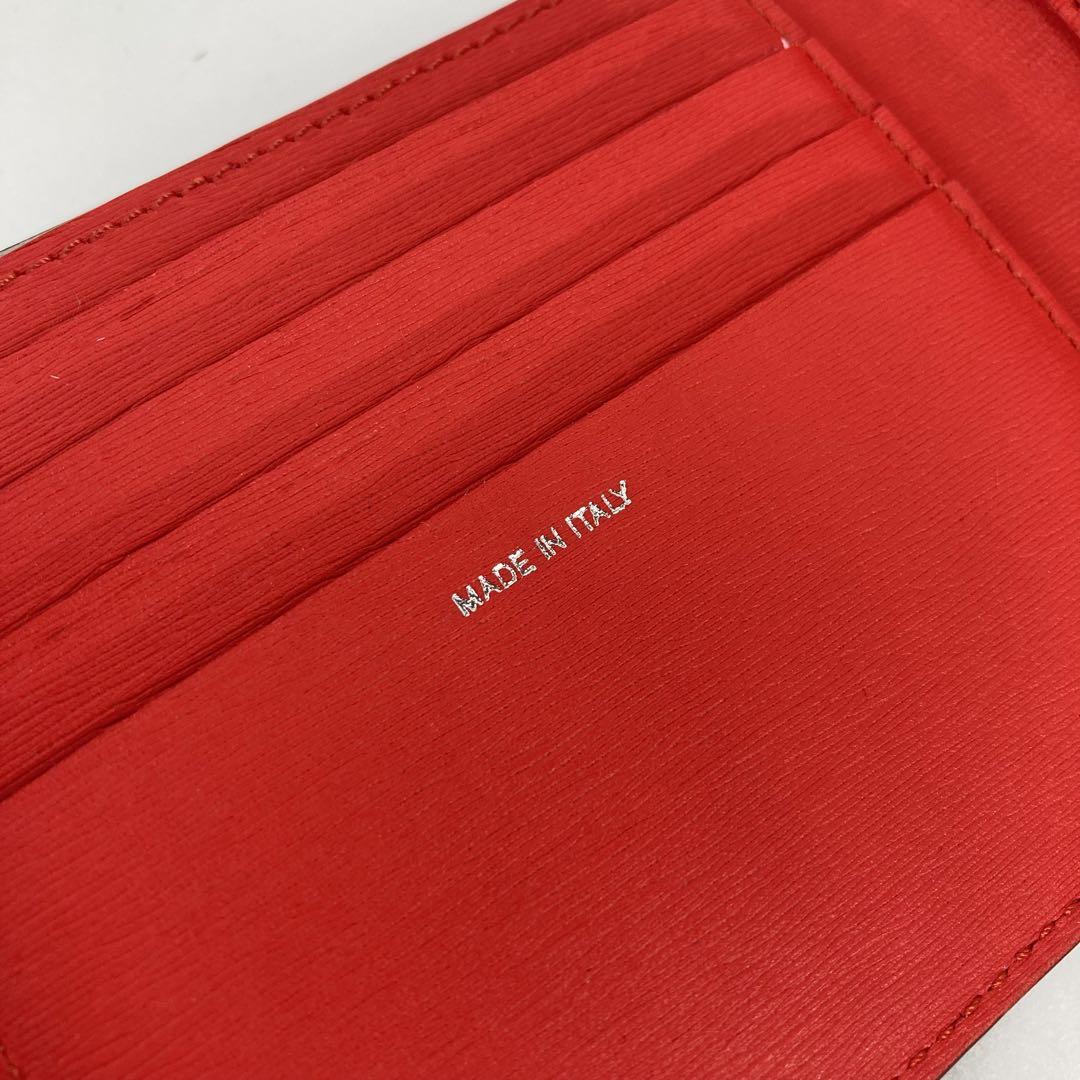 新品 ◆本国イタリア製◆ ポールスミス 二つ折り財布 レザー  財布　v380