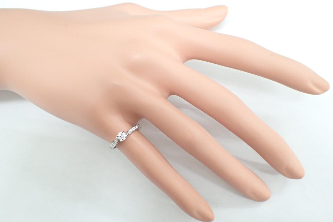 15/美品 ラザールダイヤモンド Pt950 ダイヤ0.22ct リング 指輪