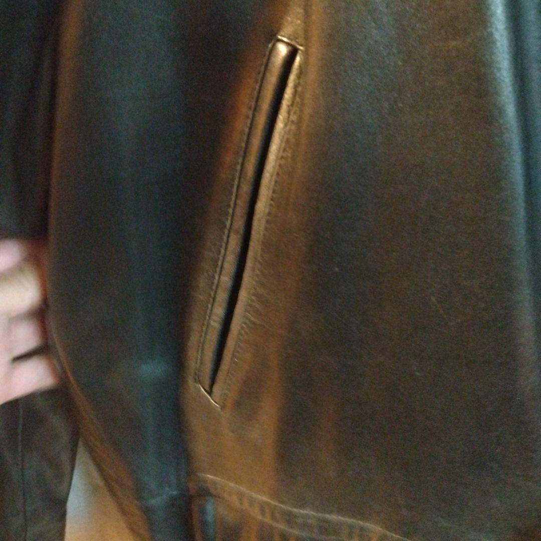 レザージャケット　ブラック　セラファン