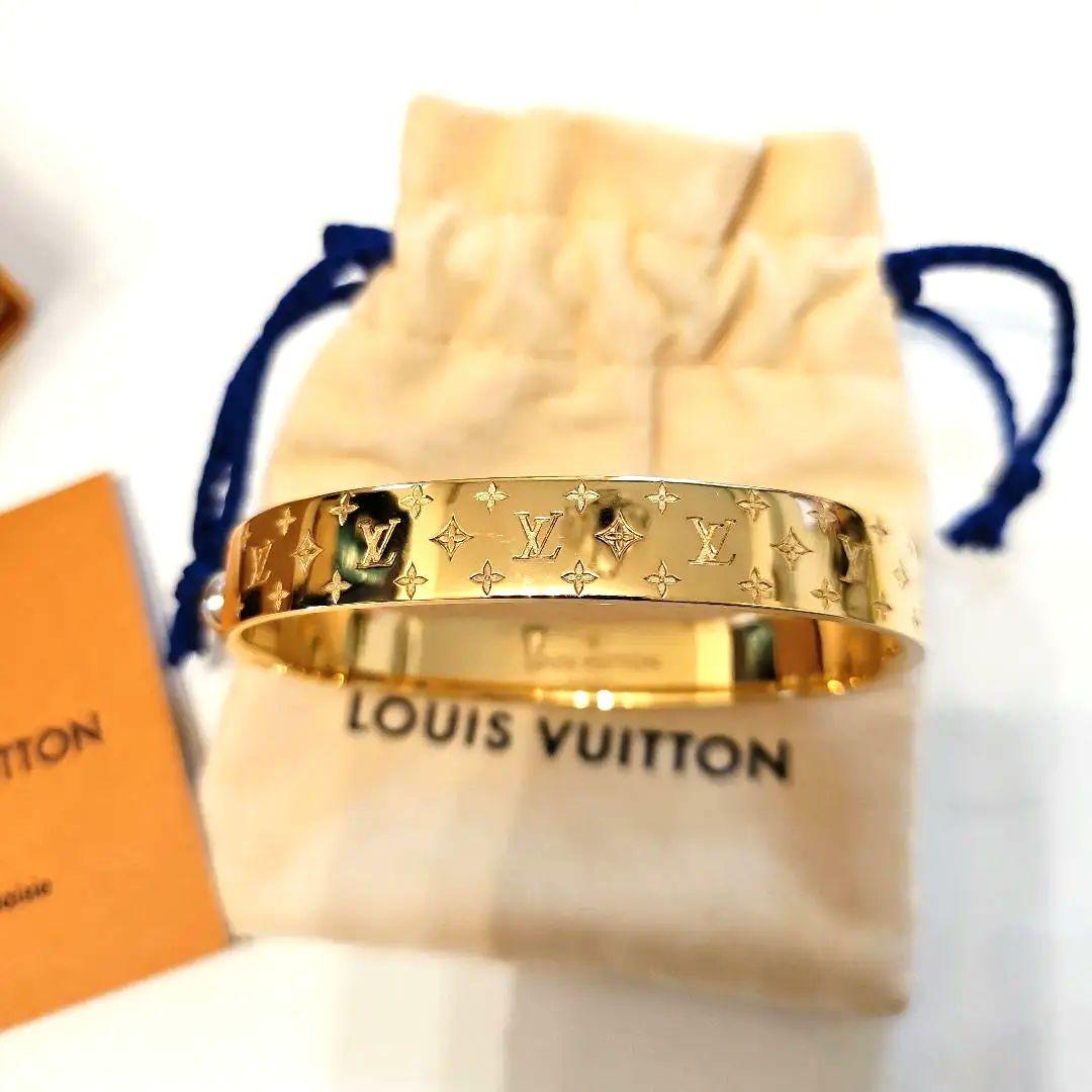 LOUIS VUITTON ルイヴィトン カフ・ナノグラムブレスレット M LOUIS VUITTON ルイヴィトン カフ・ナノグラムブレスレット M
