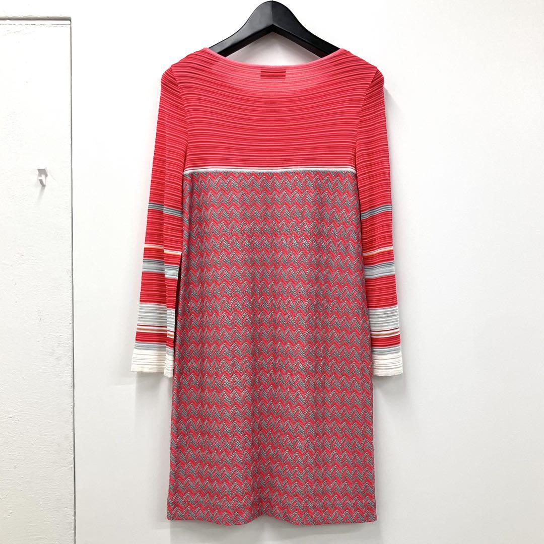 MISSONI ミッソーニ 長袖 ニット ワンピース ひざ丈 美品 サイズ