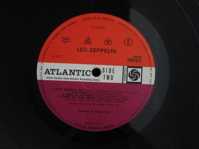 LED ZEPPELIN★IV UK Atlantic Red/Maroon オ
