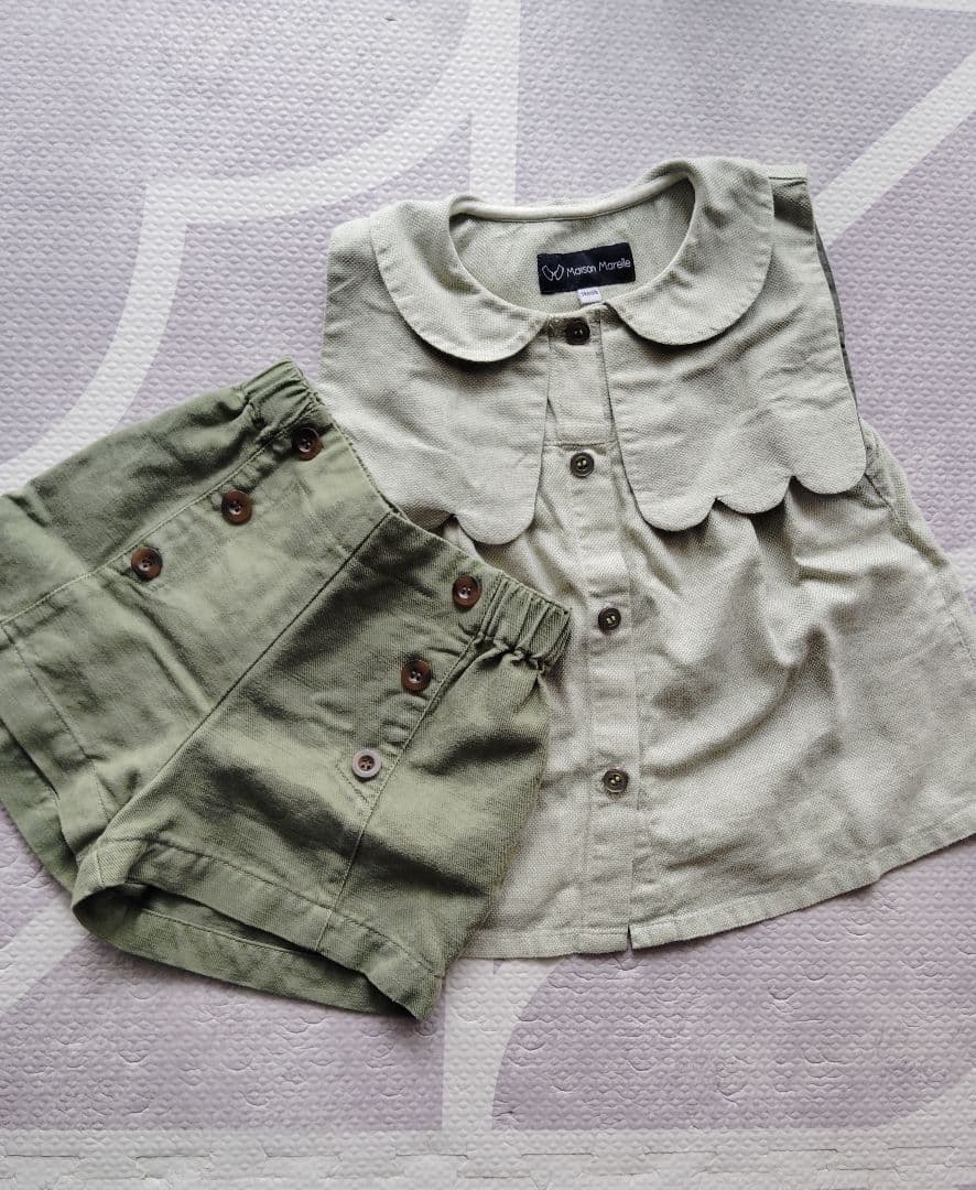 Maison Marelle 24m ノースリシャツ　ズボン　90　メゾンマレル