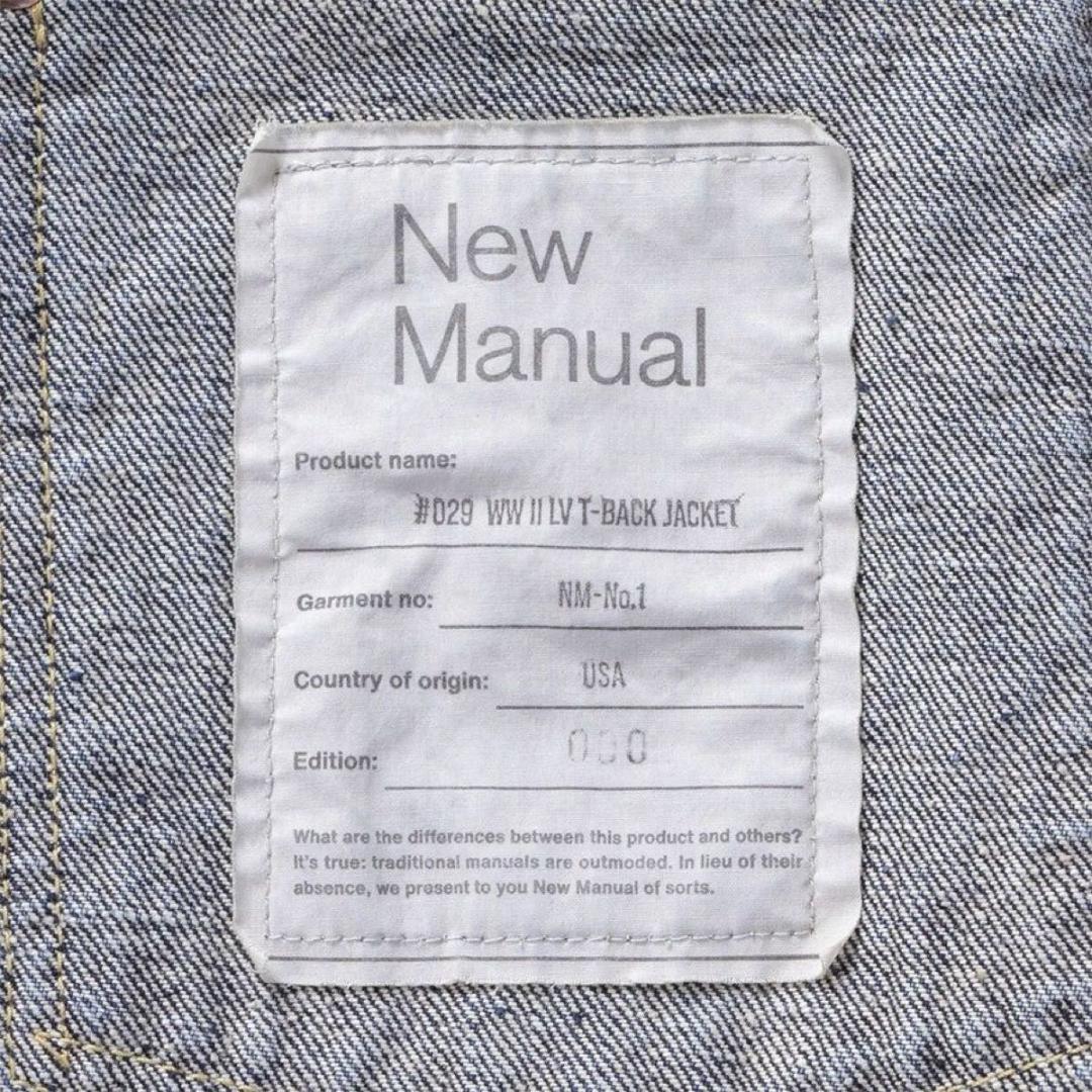 New Manual　デニムジャケット #029　T-BACK JACKET