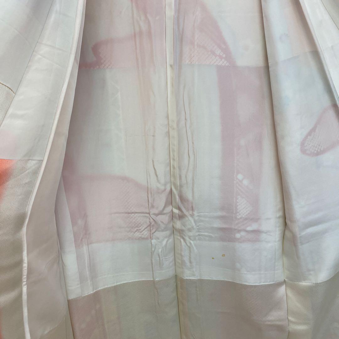 和】16093o 振袖 絞り 青海波 波に扇子と古典花文様 着物 - メルカリ