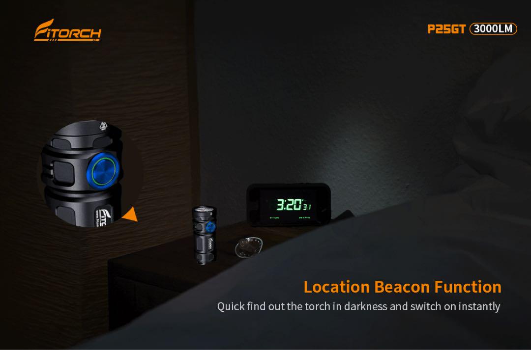 3000ルーメン超高輝度LEDライト Fitorch P25GT 防水充電式