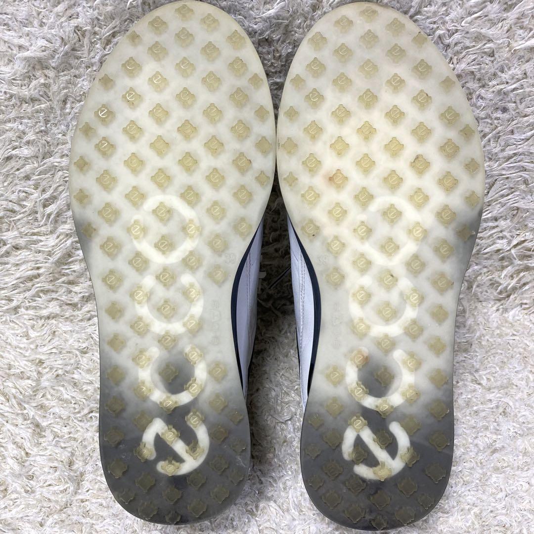 『美品』ecco エコー　ゴルフシューズ　スニーカー　レザー