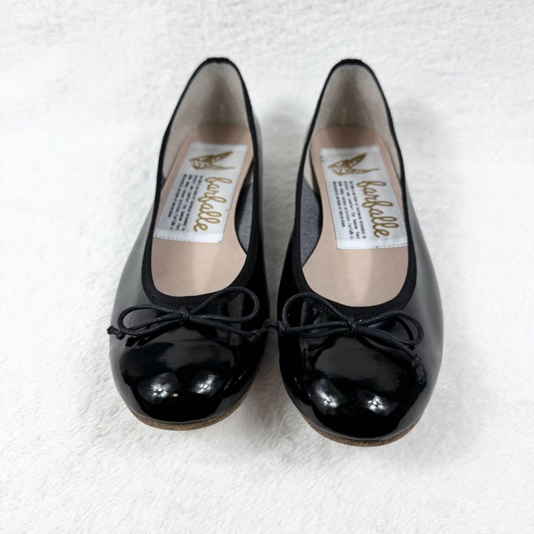 【美品】farfalle ファルファーレ エナメル フォーマルシューズ 23.5