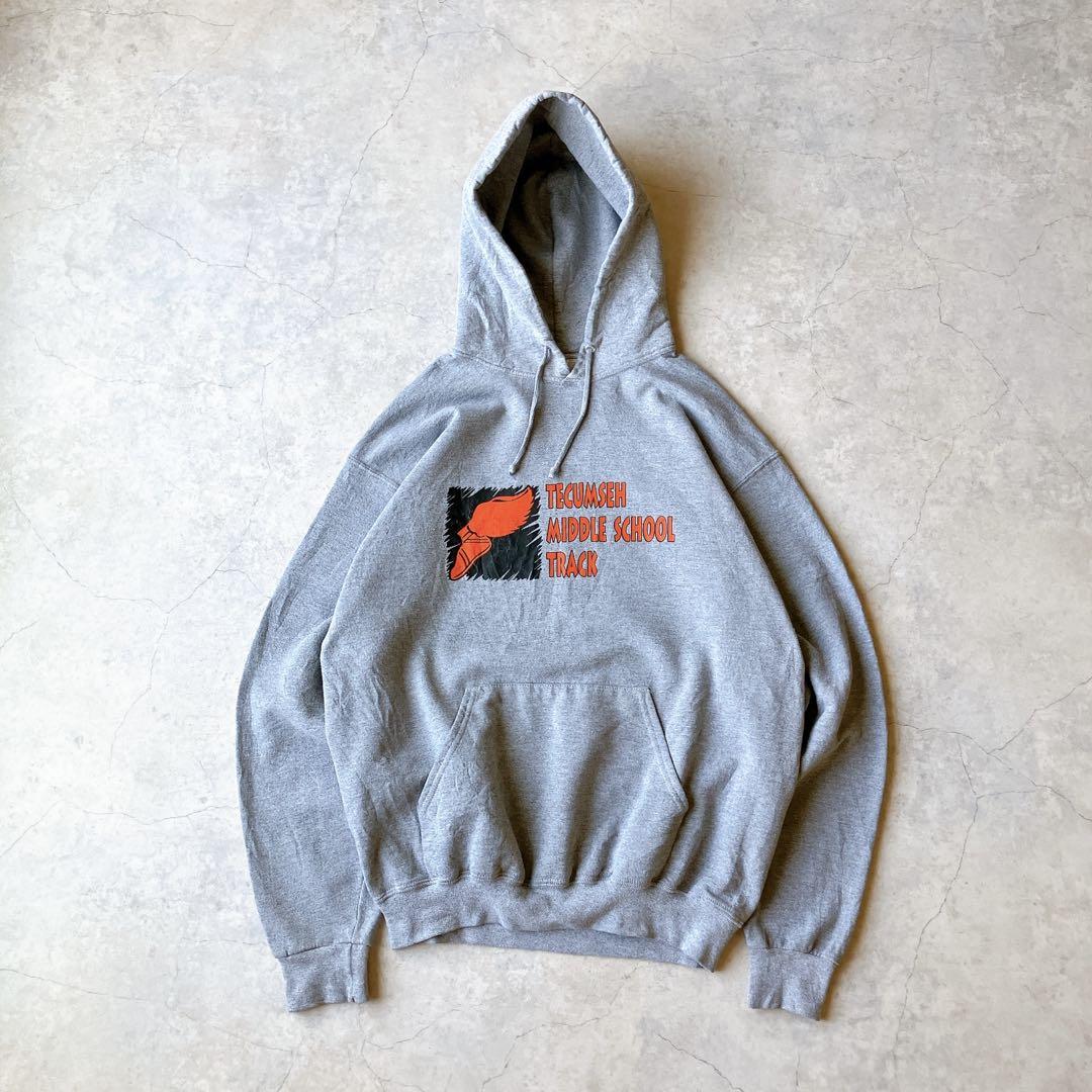90s00s JERZEES ウィングフット パーカー カレッジスウェット 古着
