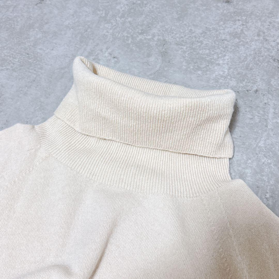 美品✨ミューズ ドゥーズィエムクラス タートルネック プルオーバー ニット ロゴ 美品✨ミューズ ドゥーズィエムクラス タートルネック プルオーバー ニット ロゴ