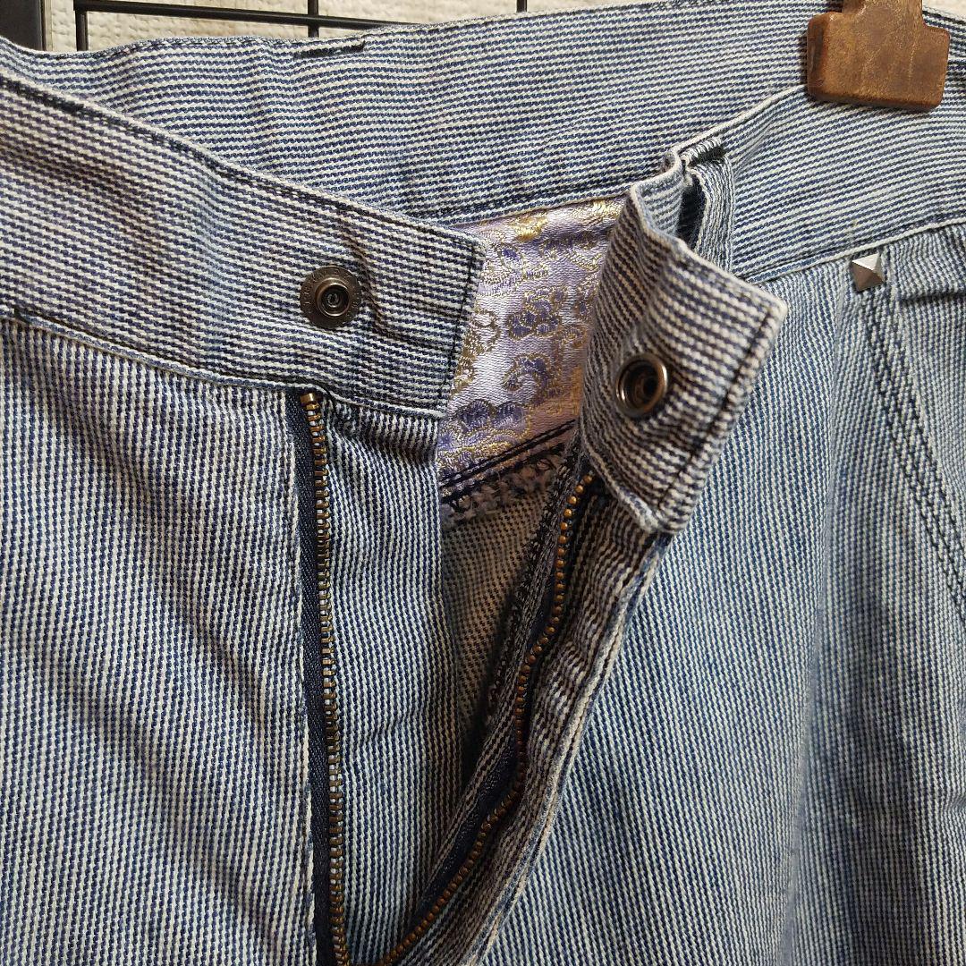日本製 ANDSUNS Hickory Strip Denim Pants