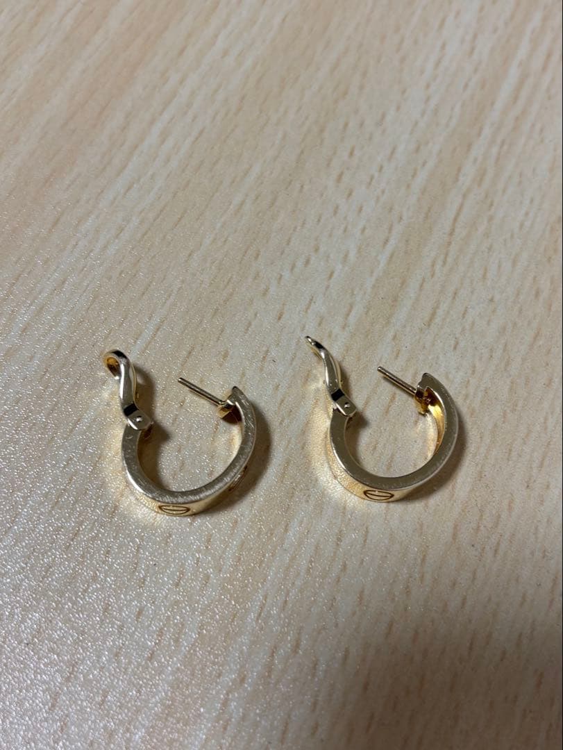 カルティエ ラブ イヤリング ピアス YG DIA