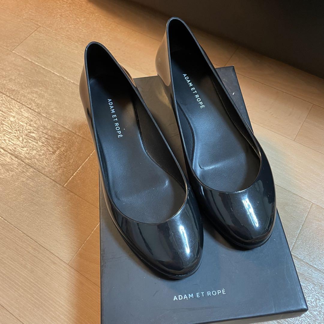 adam et rope アダムエロペ レインシューズ パンプス 黒 23cm