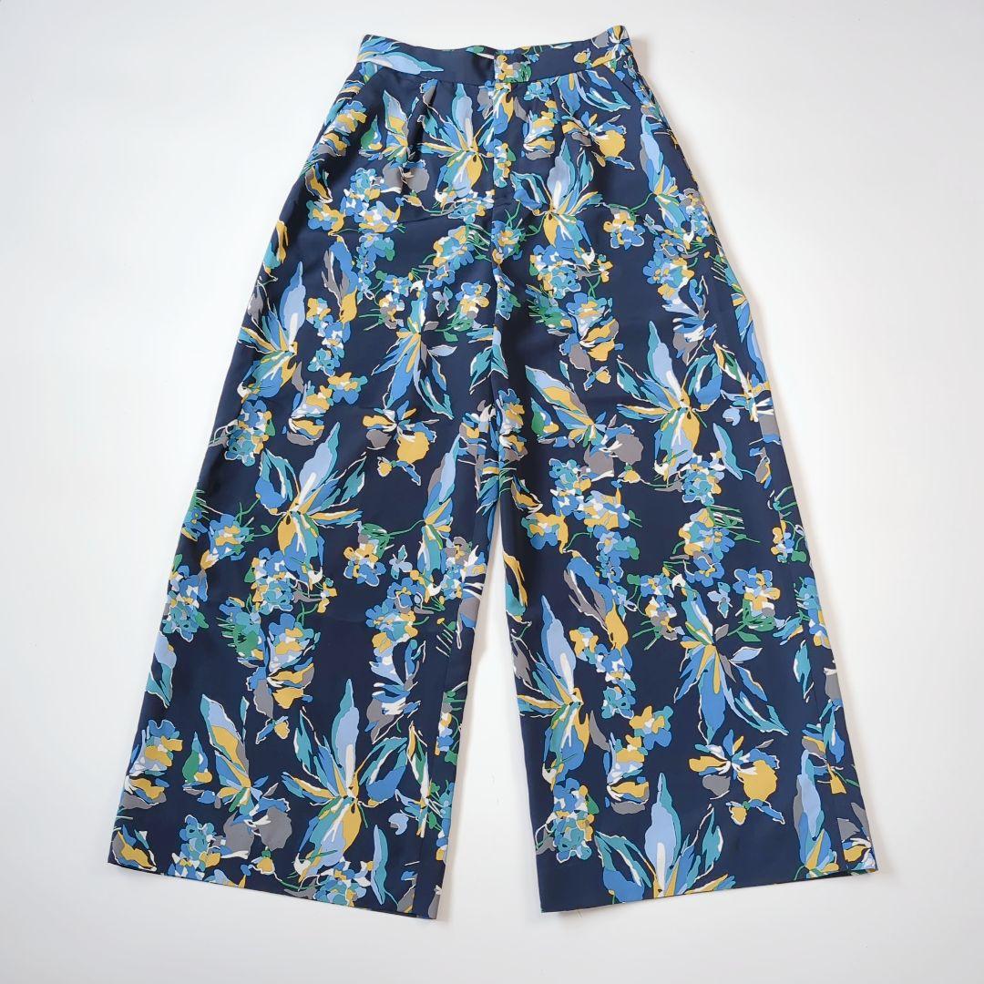 【美品】 Ballsey ボタニカルプリント タックワイドパンツ 32
