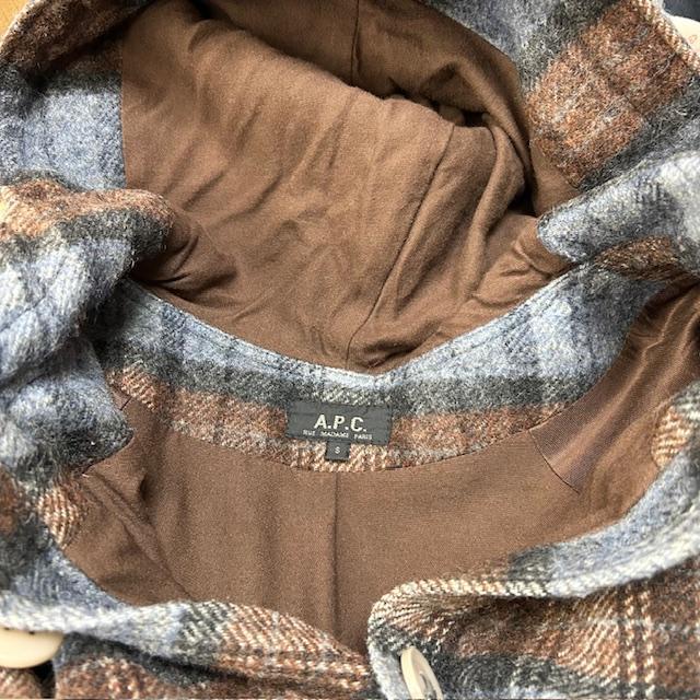 90s～00s A.P.C.　 Aライン フード付中綿ハーフウールコート S