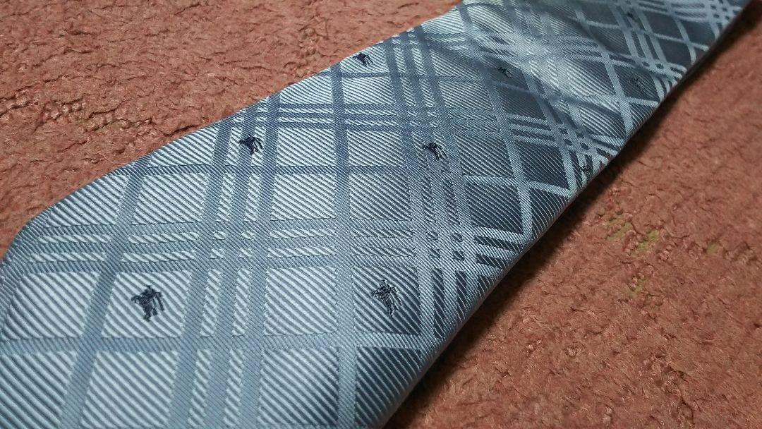 ネクタイ BURBERRY 刺繍 ロゴ イタリア製 タグ oyiru-m81323628772 ネクタイ チェック 絹 シルク Ⅸブランド