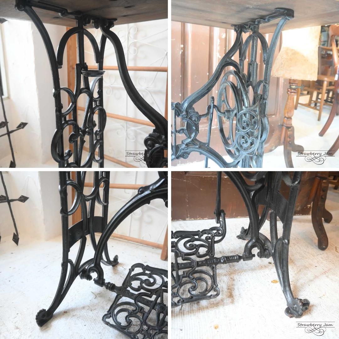 L3103-54 英国アンティーク ミシン台 デスク パソコン台 カフェテーブル L3103-54 英国アンティーク ミシン台 デスク パソコン台 カフェテーブル