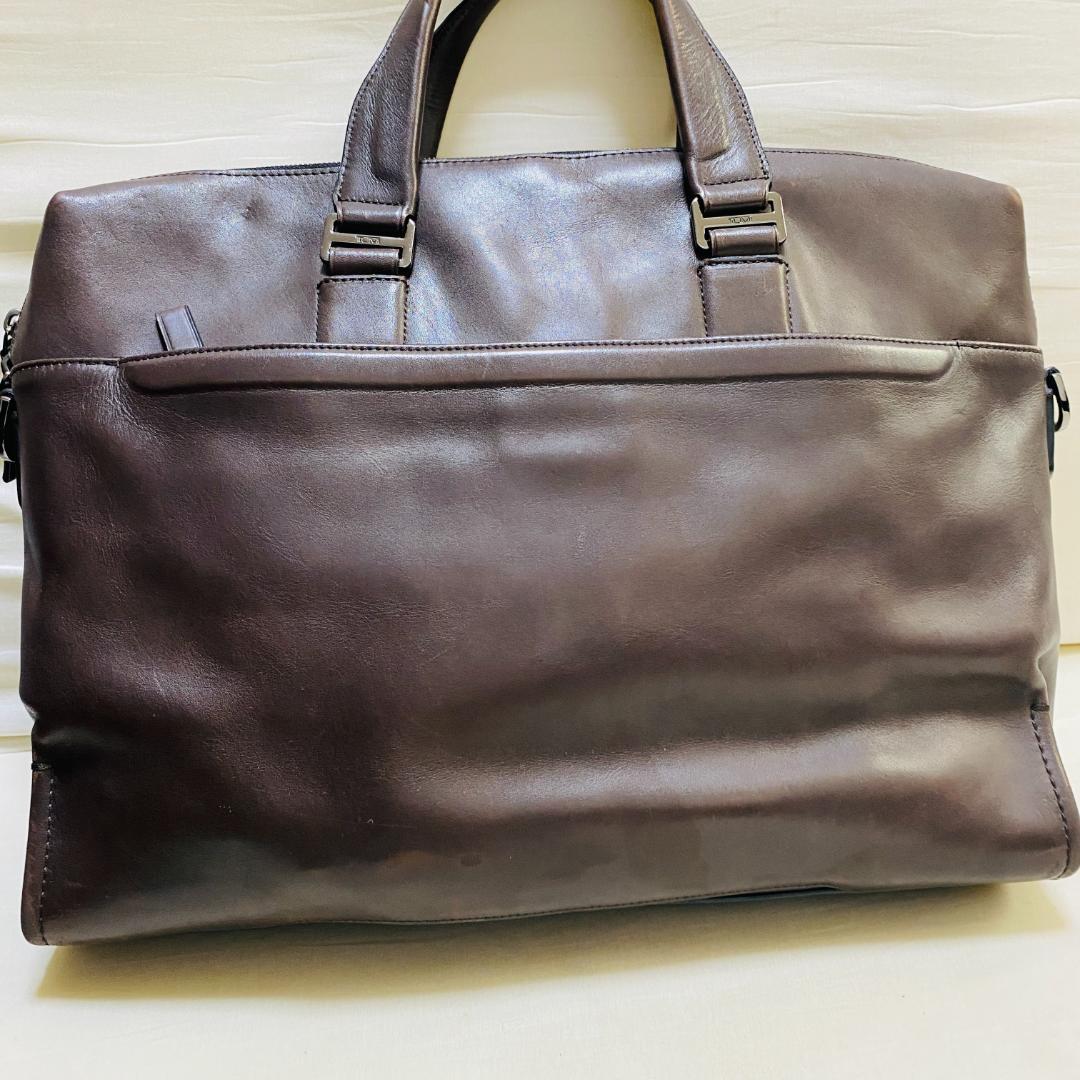 TUMI トゥミ 2way ビジネスバッグ　オールレザー ブラウン 大容量