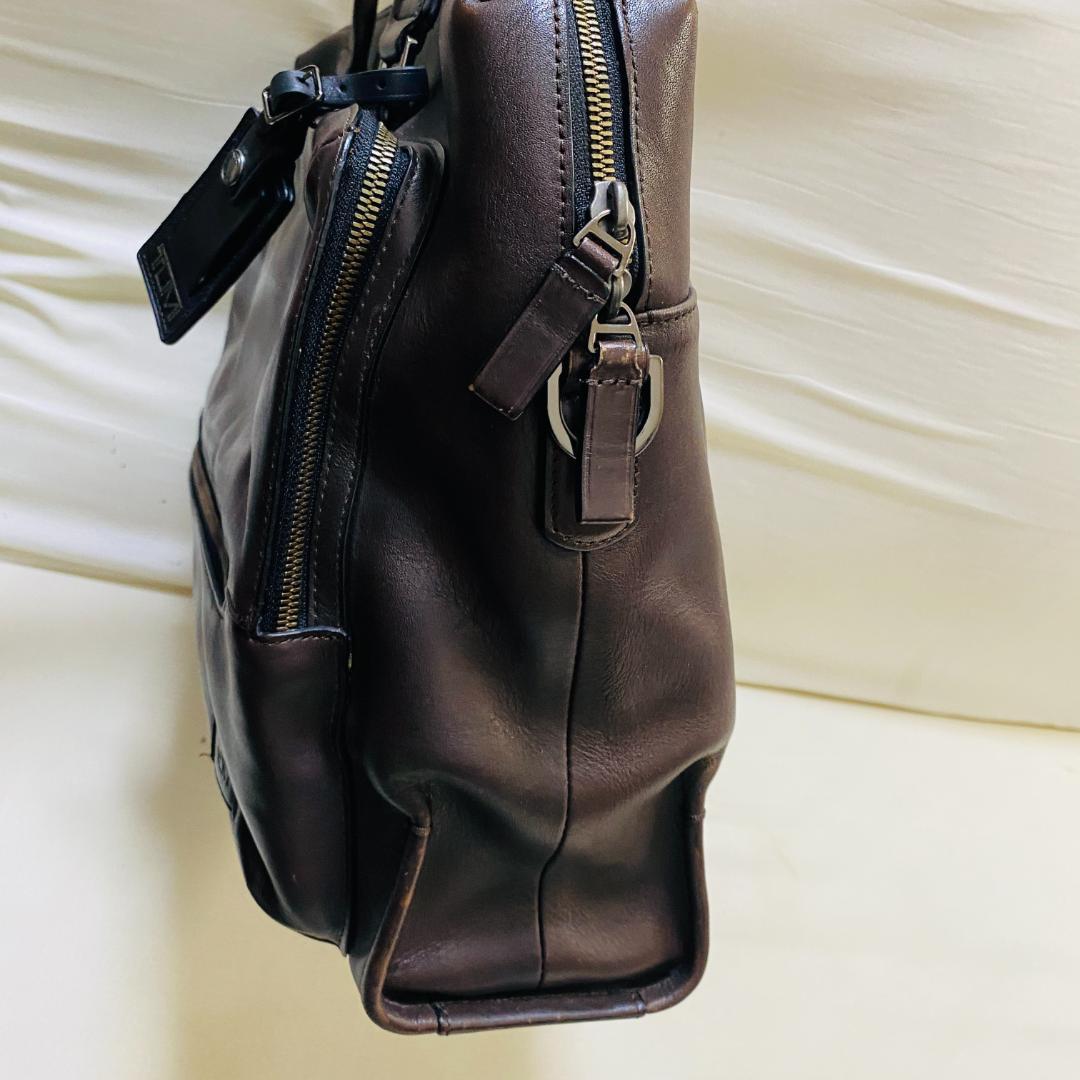 TUMI トゥミ 2way ビジネスバッグ　オールレザー ブラウン 大容量