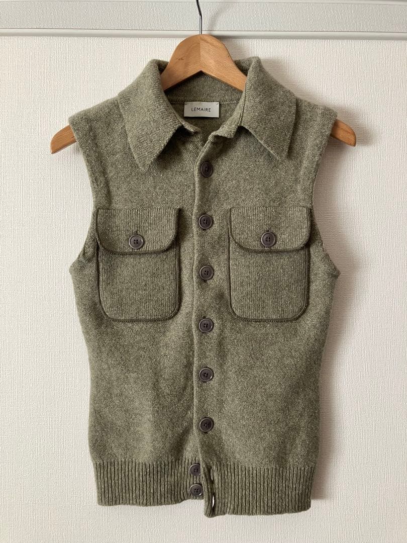 LEMAIRE オリーブグリーン ノースリーブベスト SS LEMAIRE