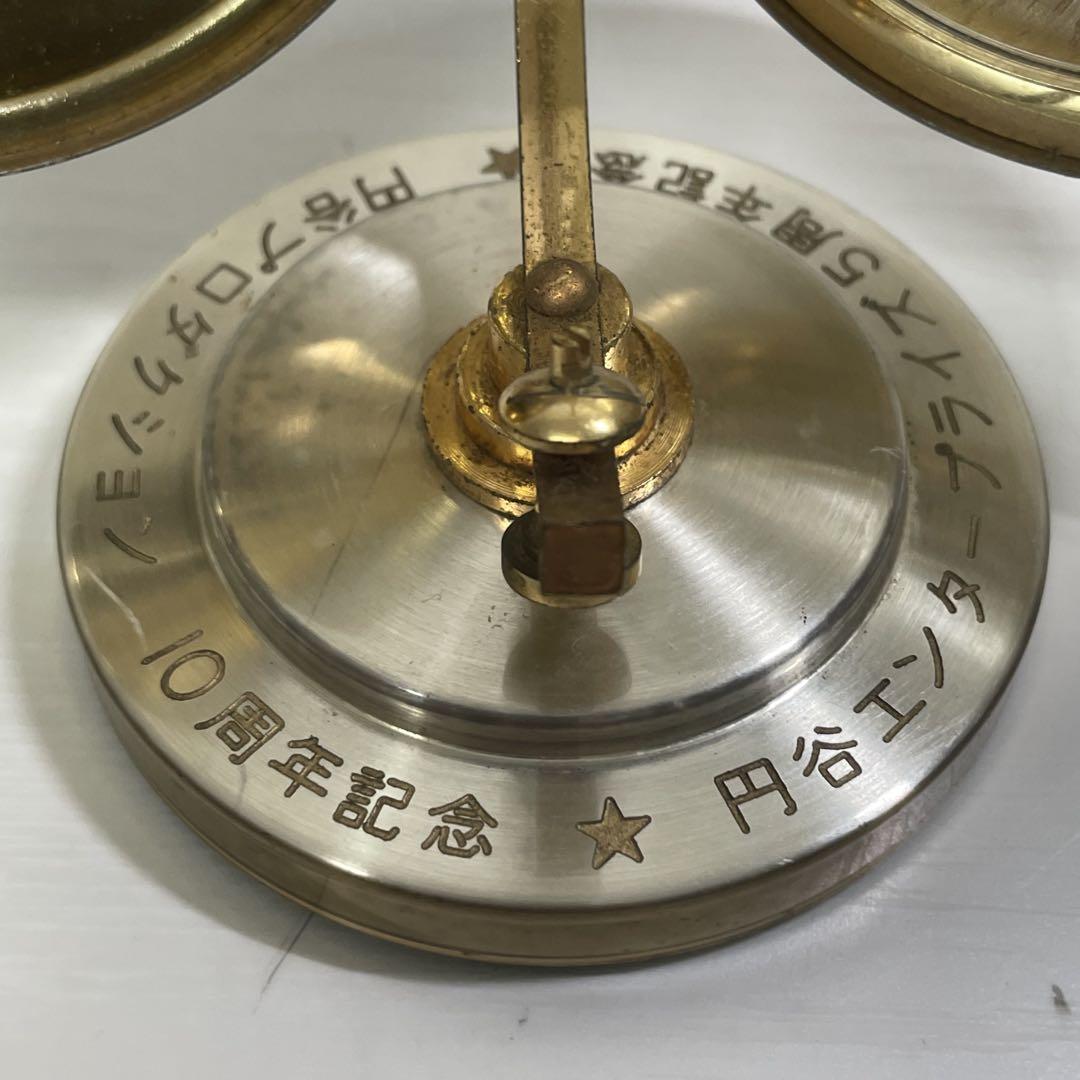 【貴重】円谷プロダクション10周年記念品 地球儀型時計ゼンマイ式/動作品・傷汚有