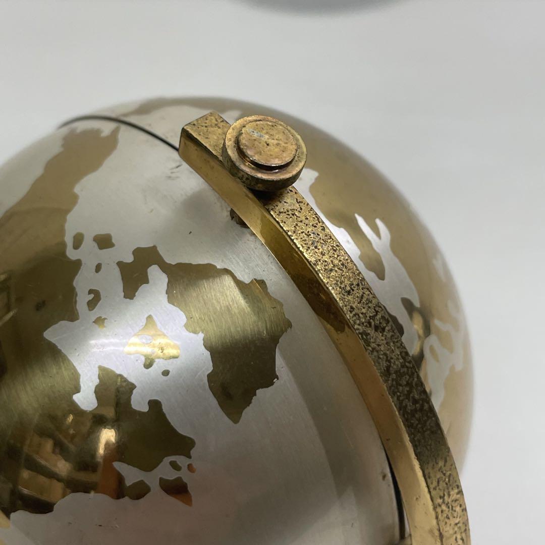 【貴重】円谷プロダクション10周年記念品 地球儀型時計ゼンマイ式/動作品・傷汚有