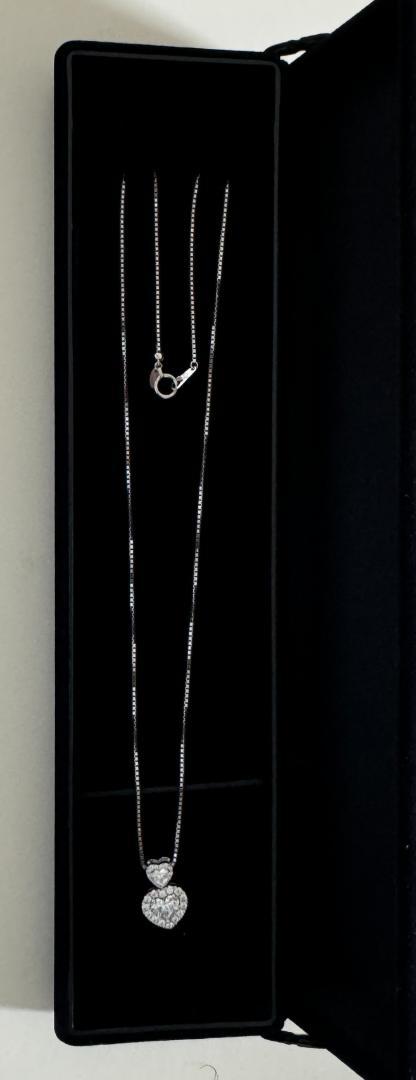 Dカラー 1ct up ネックレス ハートシェイプ フルオーダー トップのみ 画像5