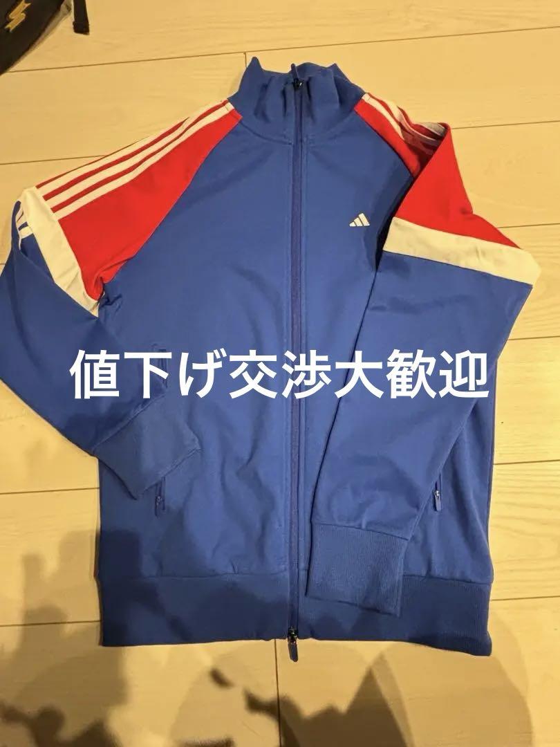 adidas ジャケット 青 赤 白