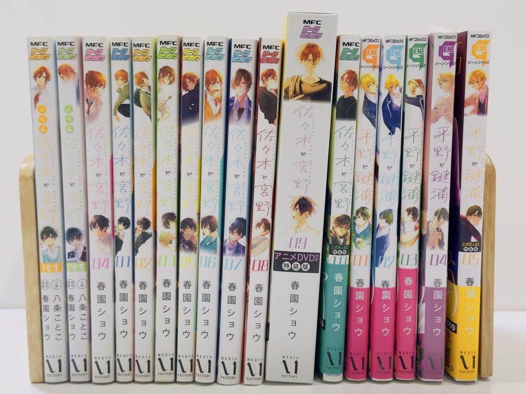 佐々木と宮野 1〜10巻+ノベル2冊　平野と鍵浦 1～5巻 17冊セット