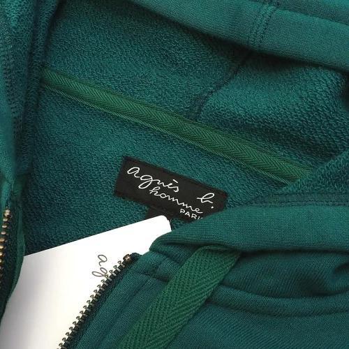 D04153新品 agnes b.HOMME ジップアップパーカー：2 グリーン