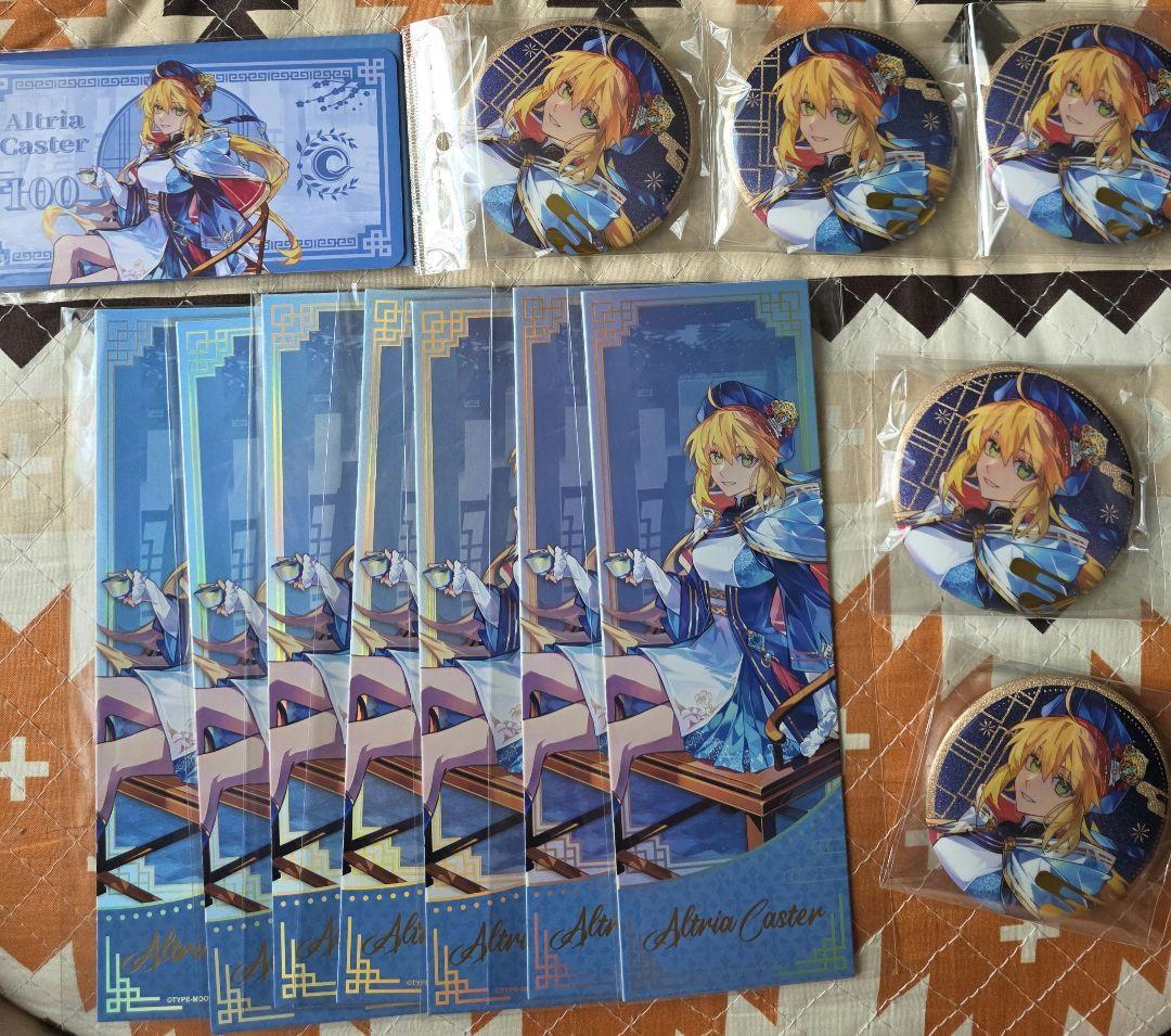 FGO Fate/Grand Order 中国 新春 缶バッジ キャストリア FGO 中国 春節 キャスター アルトリア 缶バッジ 特典 ホロチケ