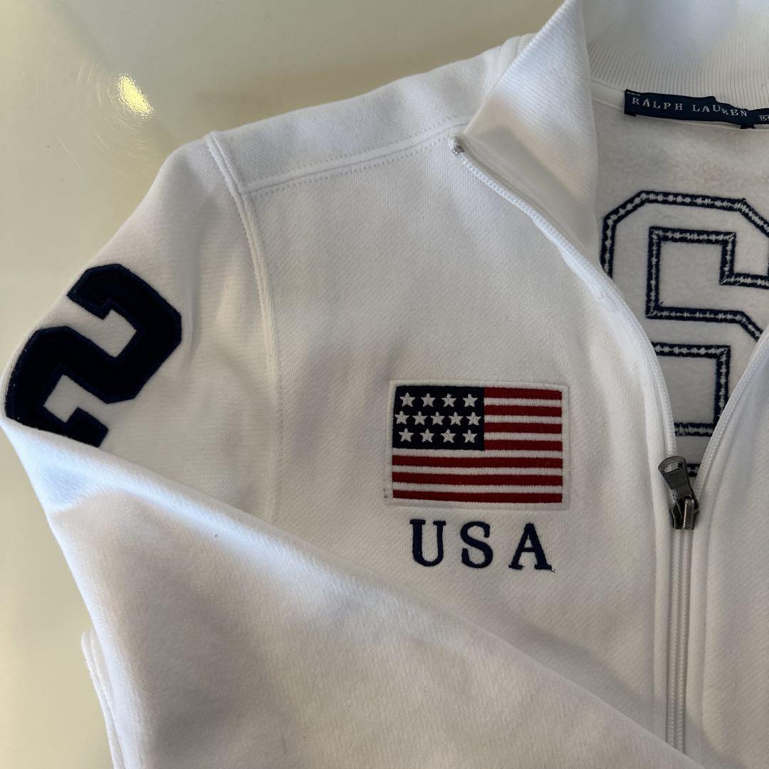 Ralph Lauren ラルフローレン刺繍入りジップアップトレーナー　Mサイズ