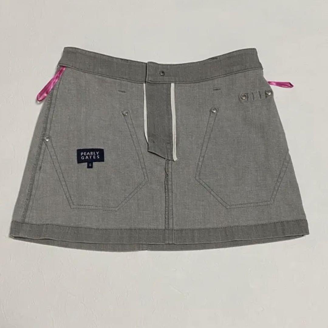 美品【パーリーゲイツ】レディースゴルフウェアストレッチスカート【0(S)サイズ】