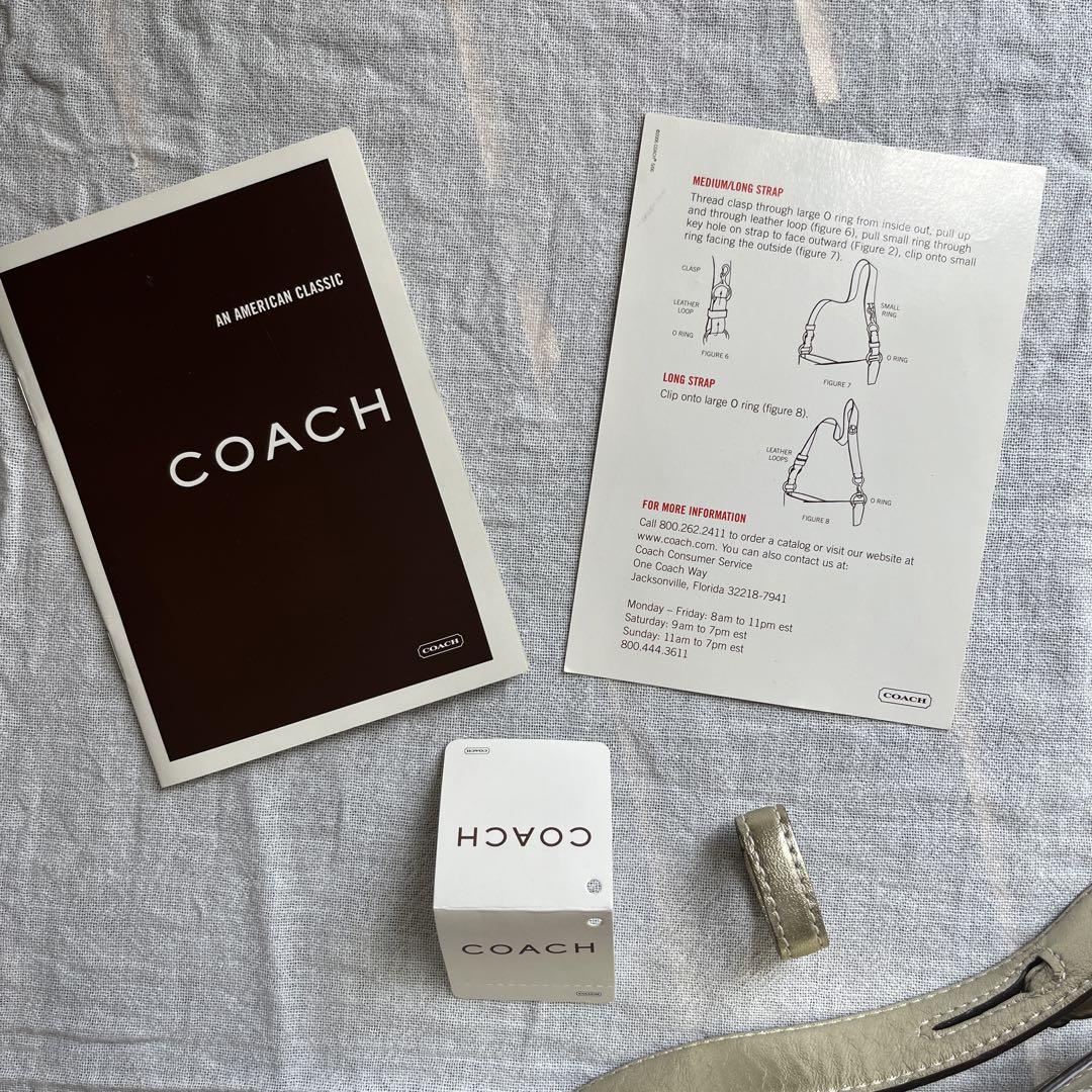 COACH ショルダーバッグ ホワイトコールド 日本未発売 画像10