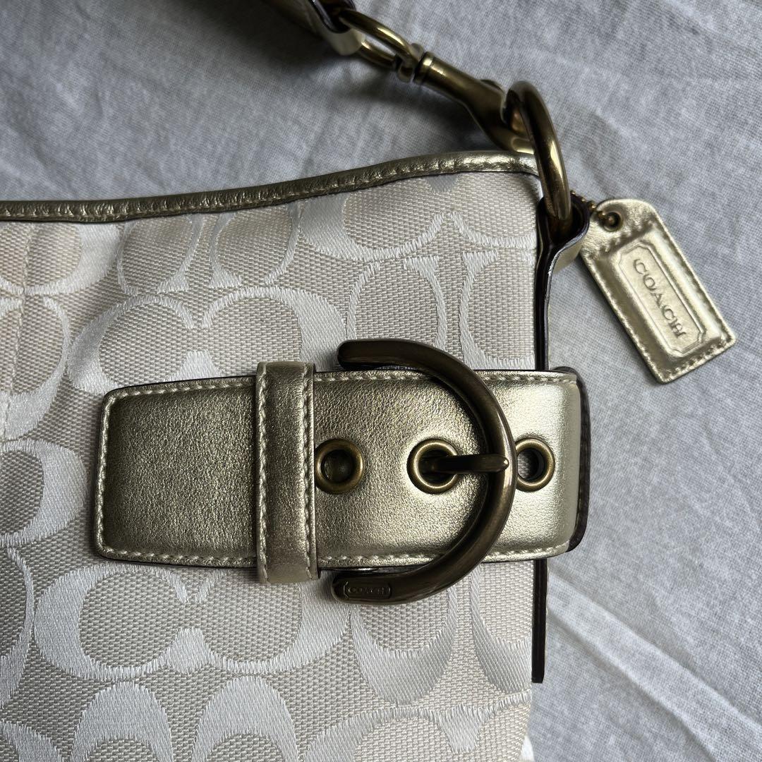 COACH ショルダーバッグ ホワイトコールド 日本未発売 画像2