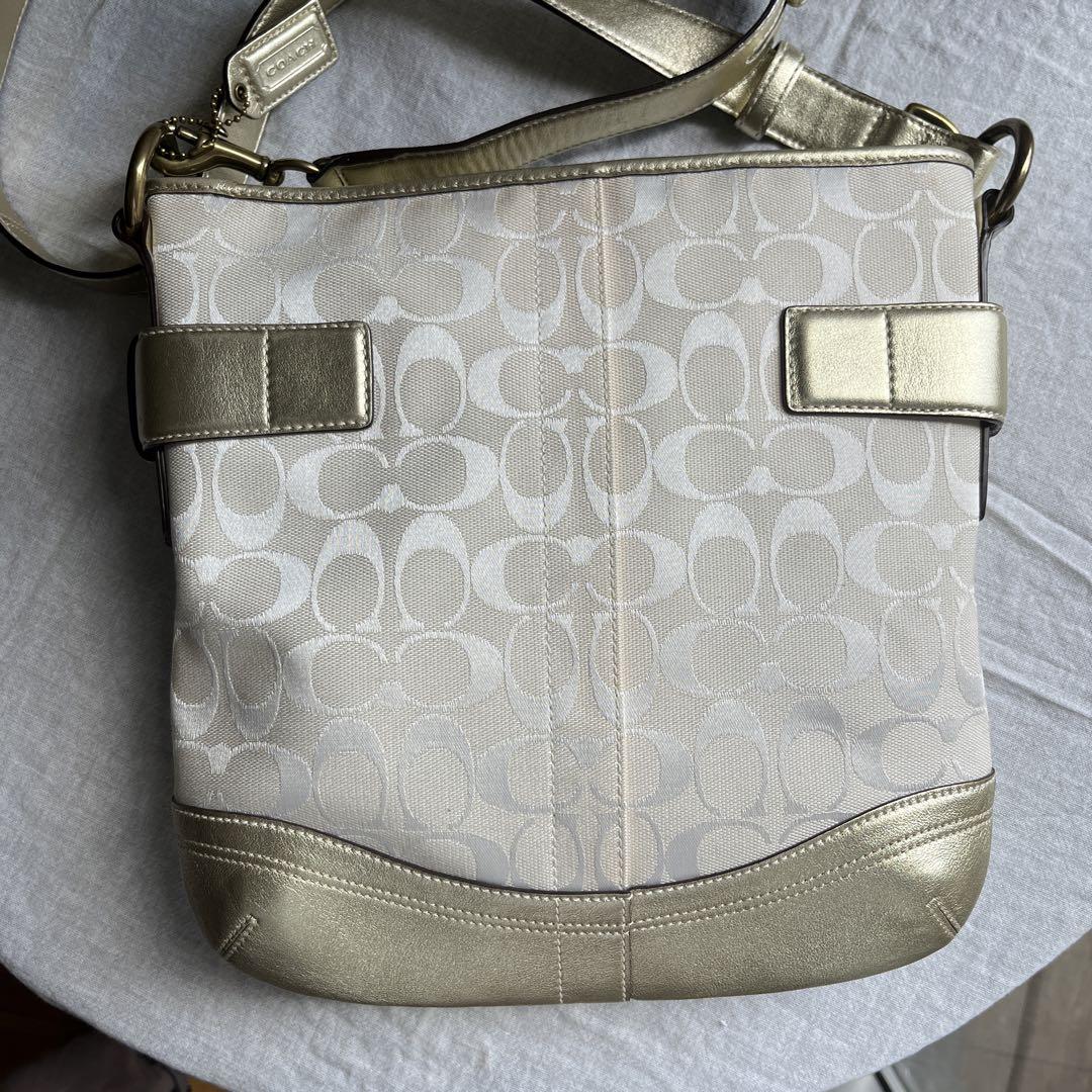 COACH ショルダーバッグ ホワイトコールド 日本未発売 画像3