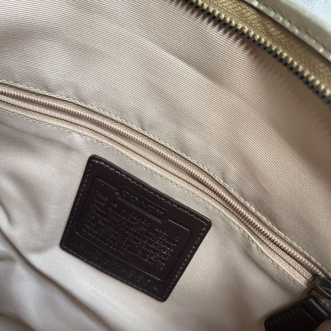COACH ショルダーバッグ ホワイトコールド 日本未発売 画像5