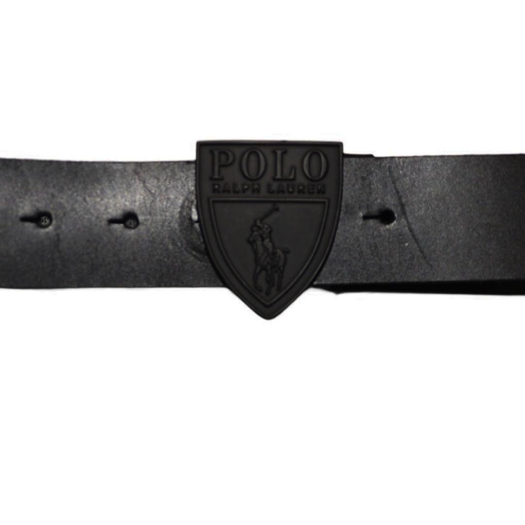 小物 RALPH LAUREN/SHIELD BUCKLE LEATHER BELT