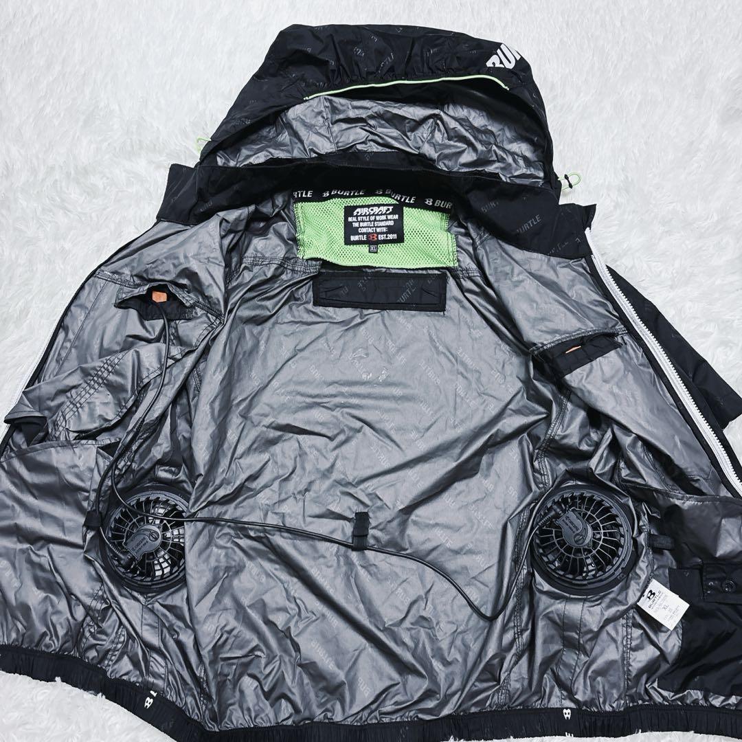 バートル BURTLE 2024 22V バッテリー　半袖フルセット　黒XL