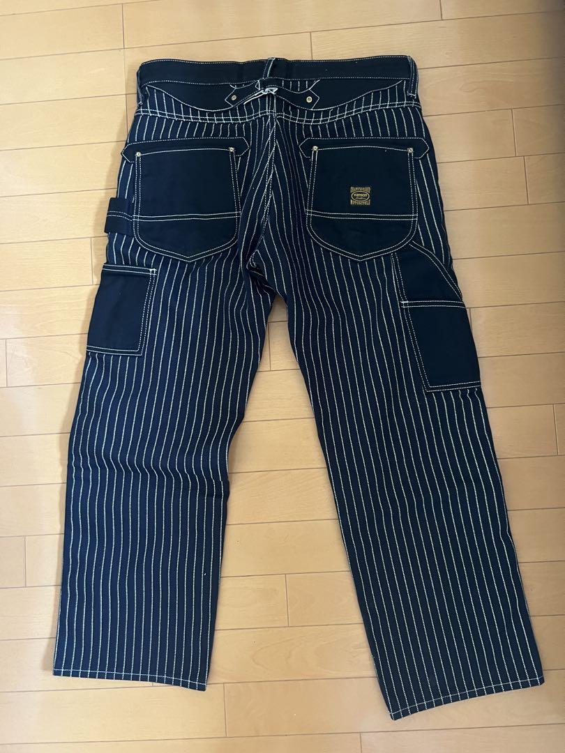 vanson ストライプ ワークパンツ 32 ウォバッシュ ヒッコリー