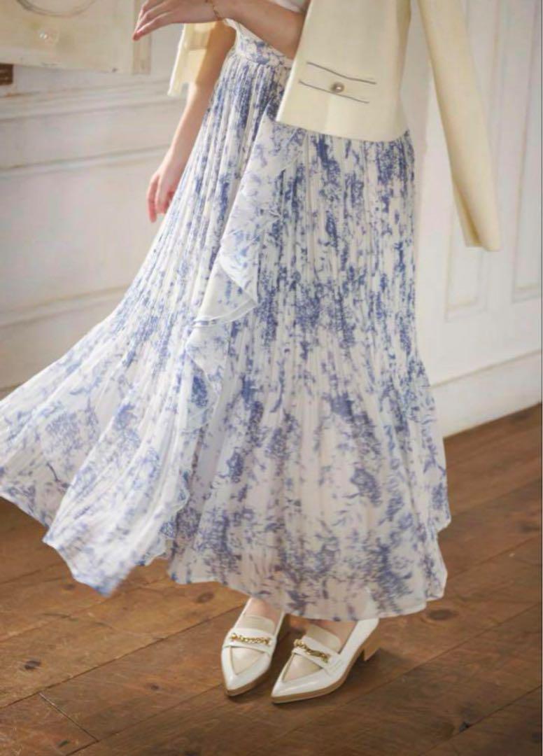 herlipto Pleated Chiffon Long Skirt 新品スカート