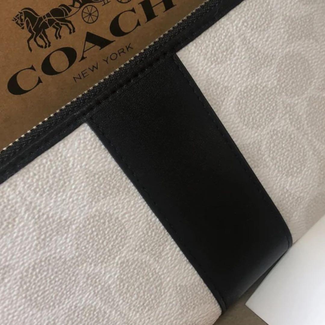 ❦大人気❦　COACH 長財布★ラウンドファスナー★コーチ★白黒 3473_6.jpg
