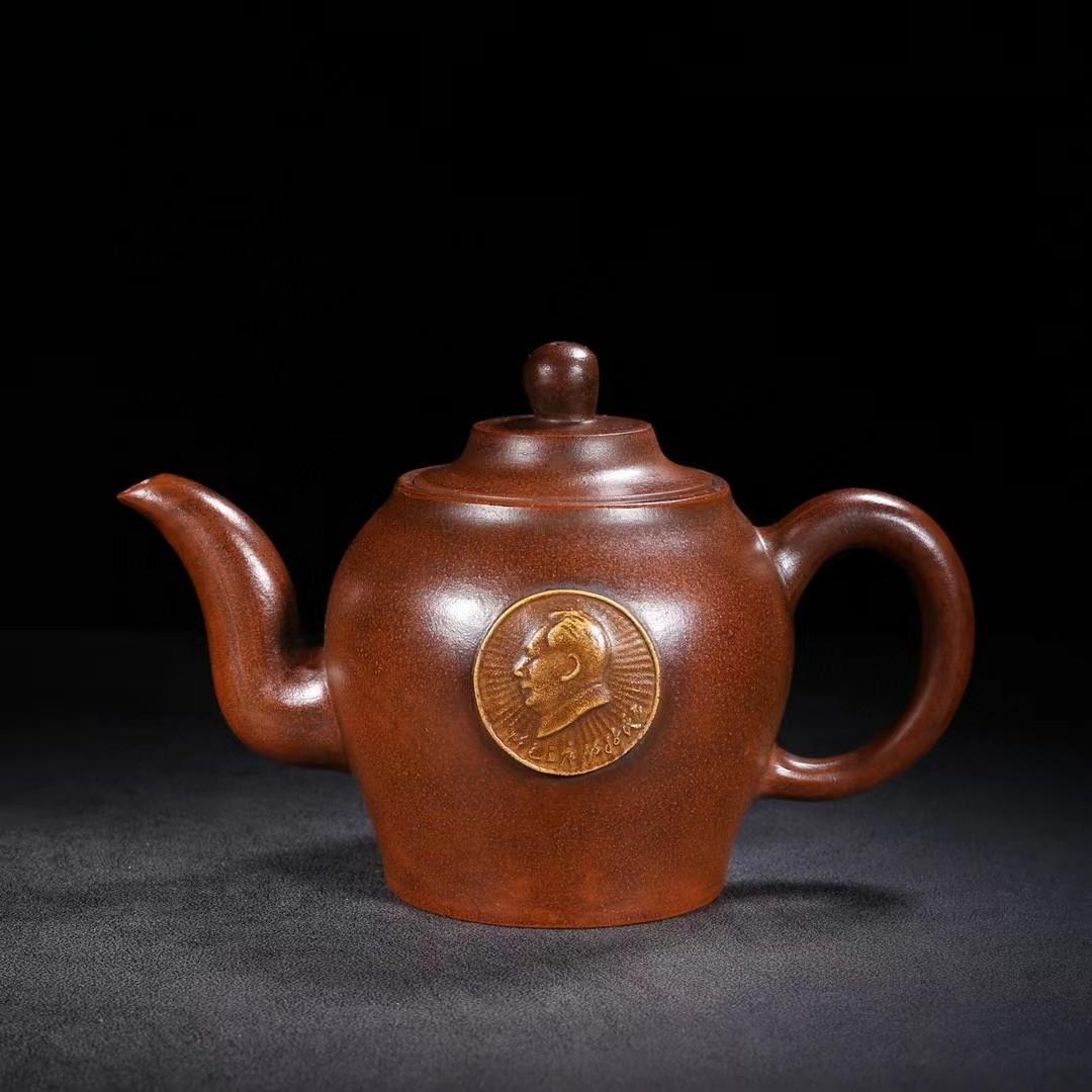 中国美術・文革紫砂壺・宜興原鉱・茶壺・茶道具・置物